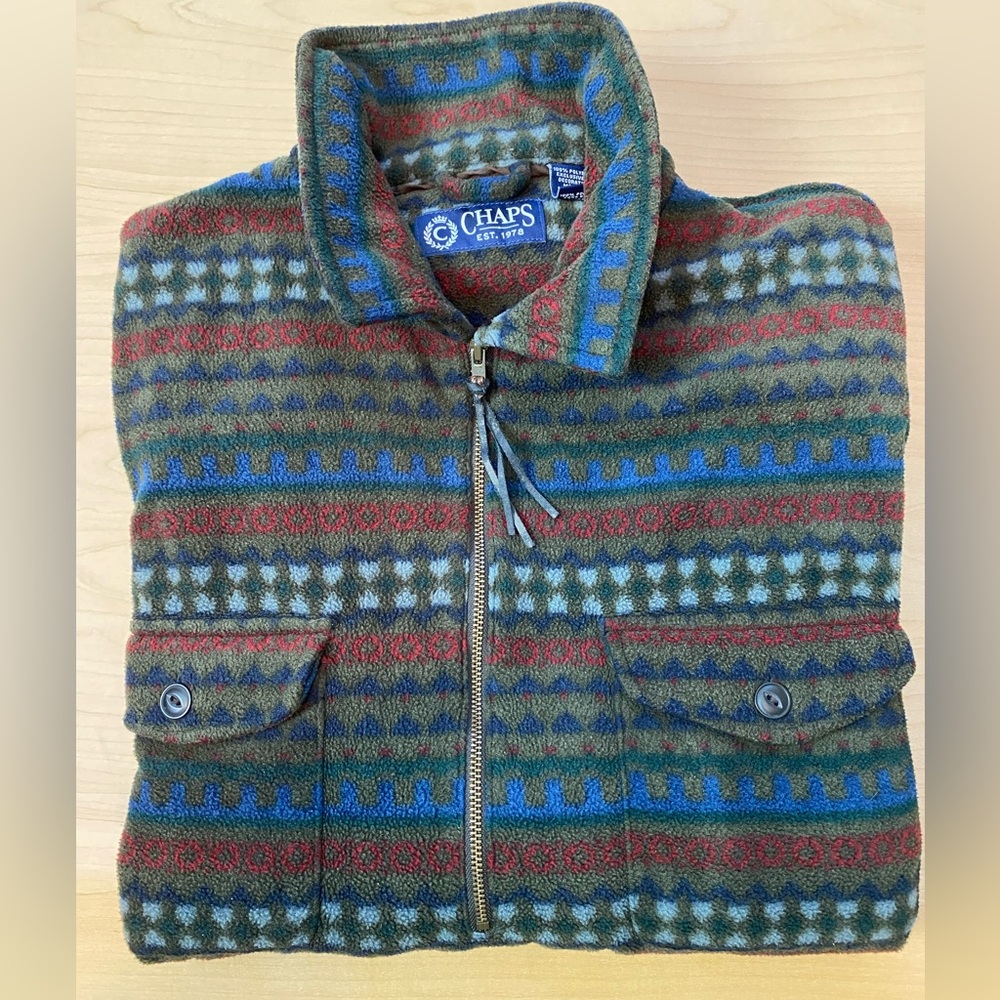 Chaps Striped quarter Zip-Up fleece